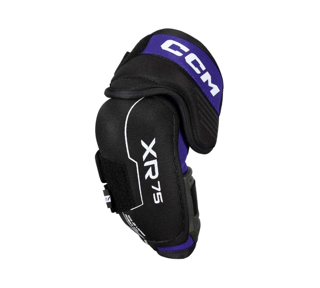 Pair of junior sized CCM XR75 hockey elbow pads.