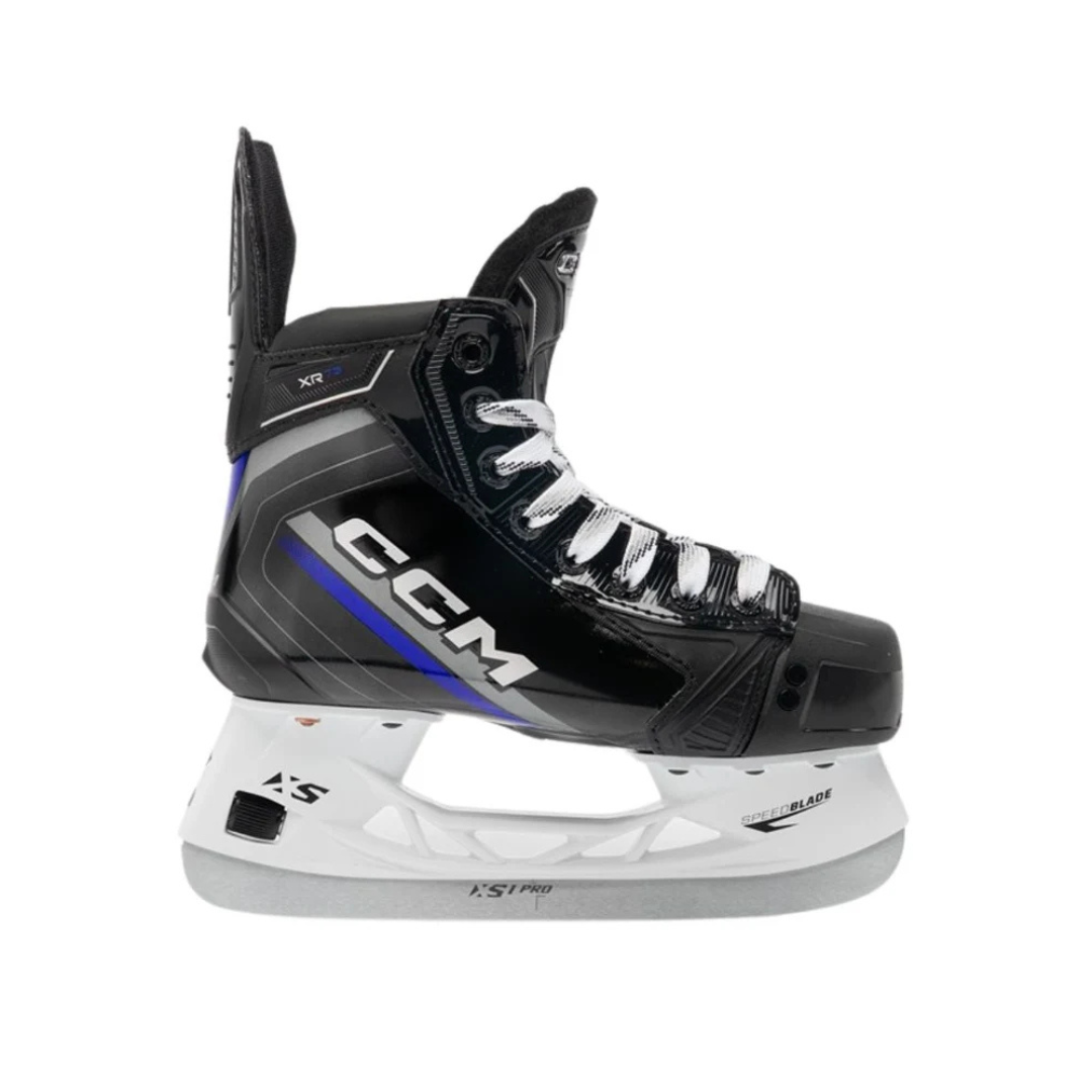 Pair of CCM XR75 hockey skates in the style for junior sizing.