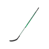 Youth hockey stick with a black and green design from sherwood.