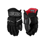 Pair of CCM Next (2026) Hockey Gloves in the color Black with White CCM branding.