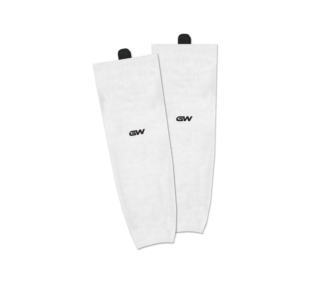 Gamewear SK5500 hockey socks sold as a pair in white.