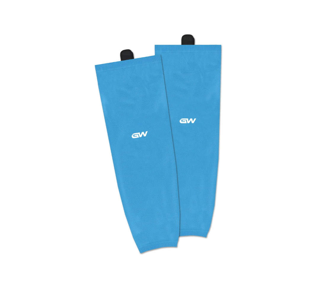 Gamewear SK5500 hockey socks sold as a pair in sky blue.