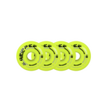 Labeda Gripper Yellow Outdoor Roller Hockey Wheels (80A) - 4 Pack