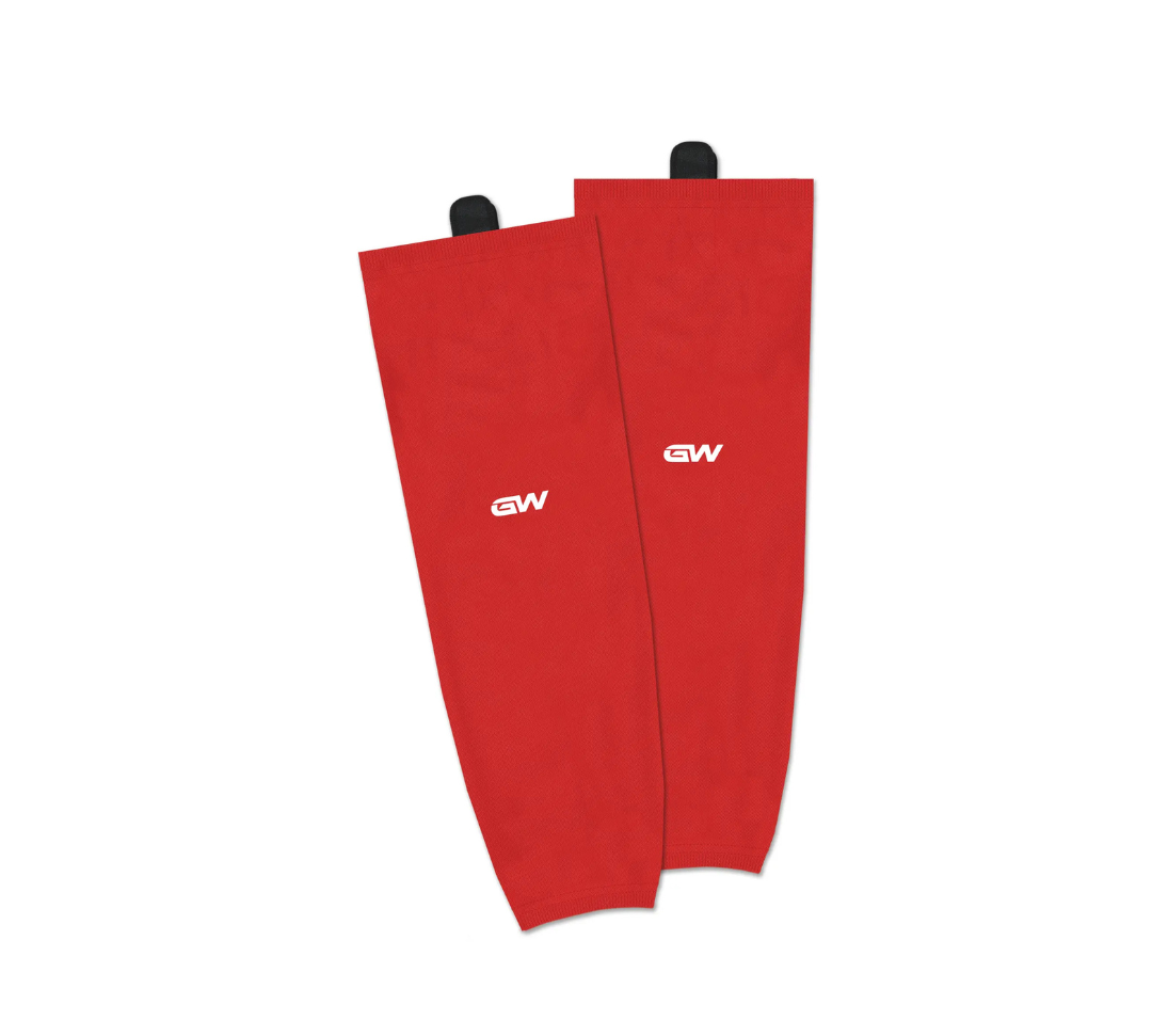 Gamewear SK5500 hockey socks sold as a pair in red.