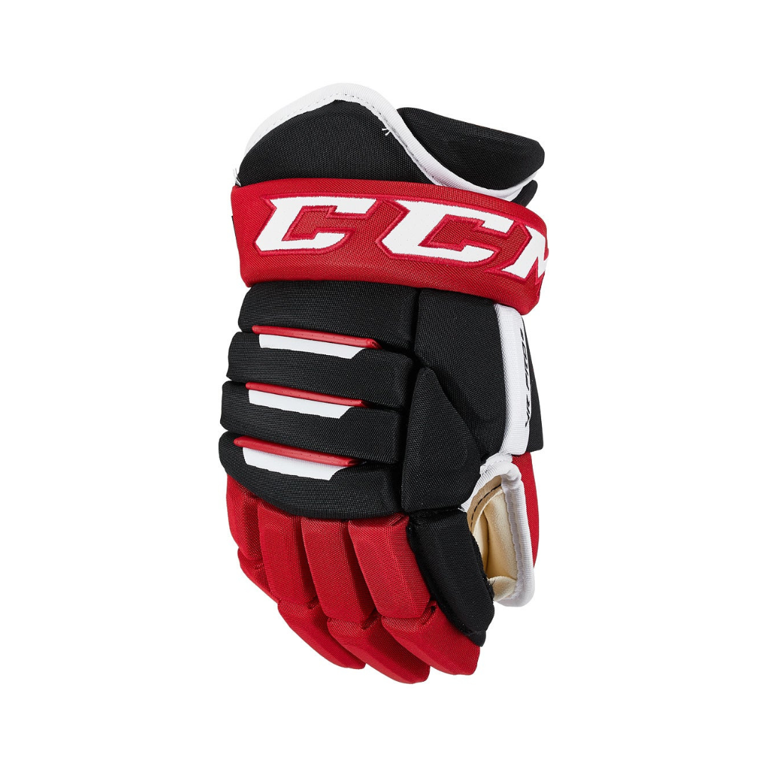CCM Tacks 4R Pro2 Junior Hockey Gloves Black/Red/White / 12