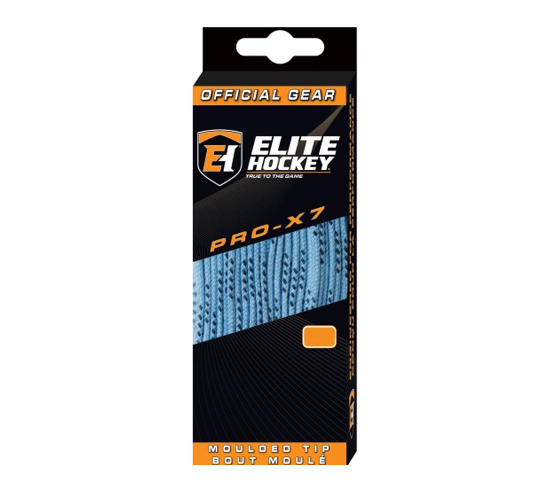 Columbia Blue Elite Pro X7 Unwaxed Hockey Laces | Primo X Hockey