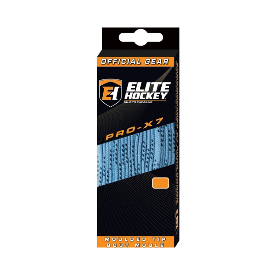 Columbia Blue Elite Pro X7 Unwaxed Hockey Laces | Primo X Hockey