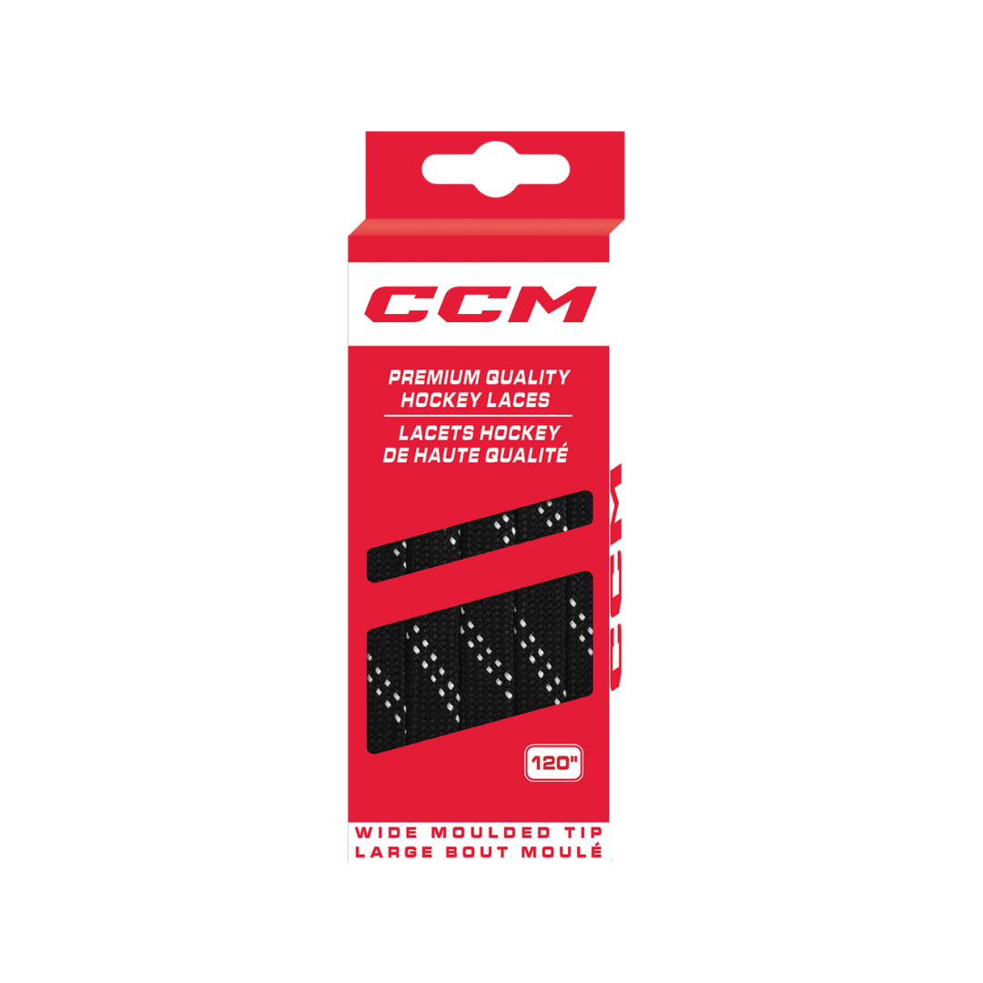 CCM Non Waxed Moulded Tip Laces | Primo X Hockey