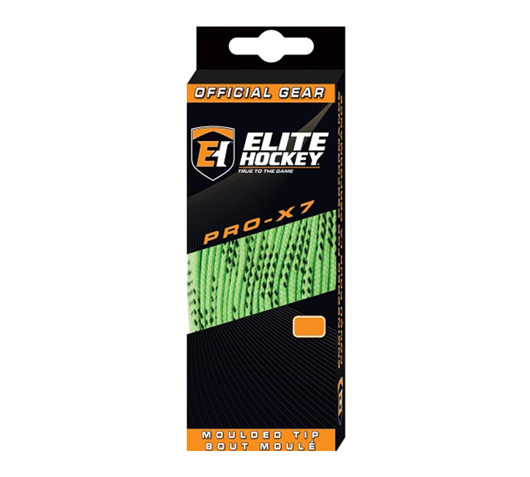 Lime Green Elite Pro X7 Unwaxed Hockey Laces | Primo X Hockey