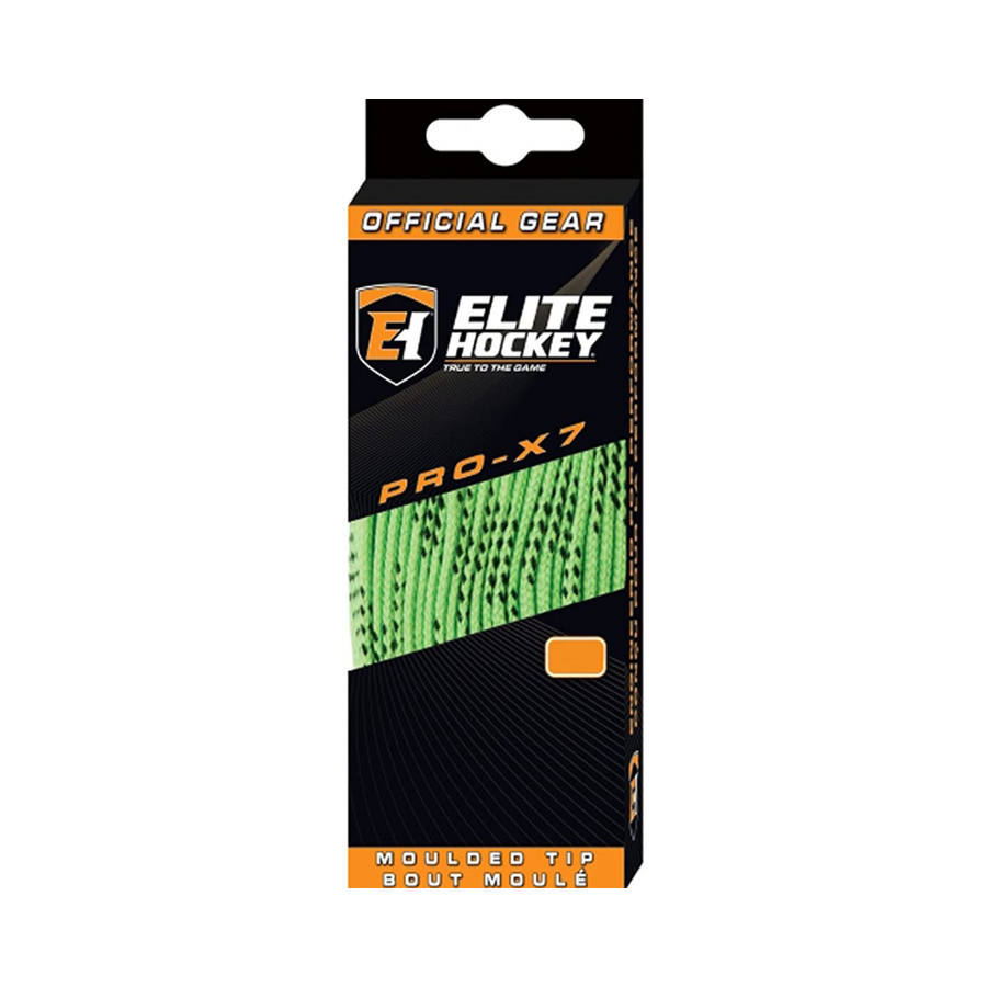 Lime Green Elite Pro X7 Unwaxed Hockey Laces | Primo X Hockey