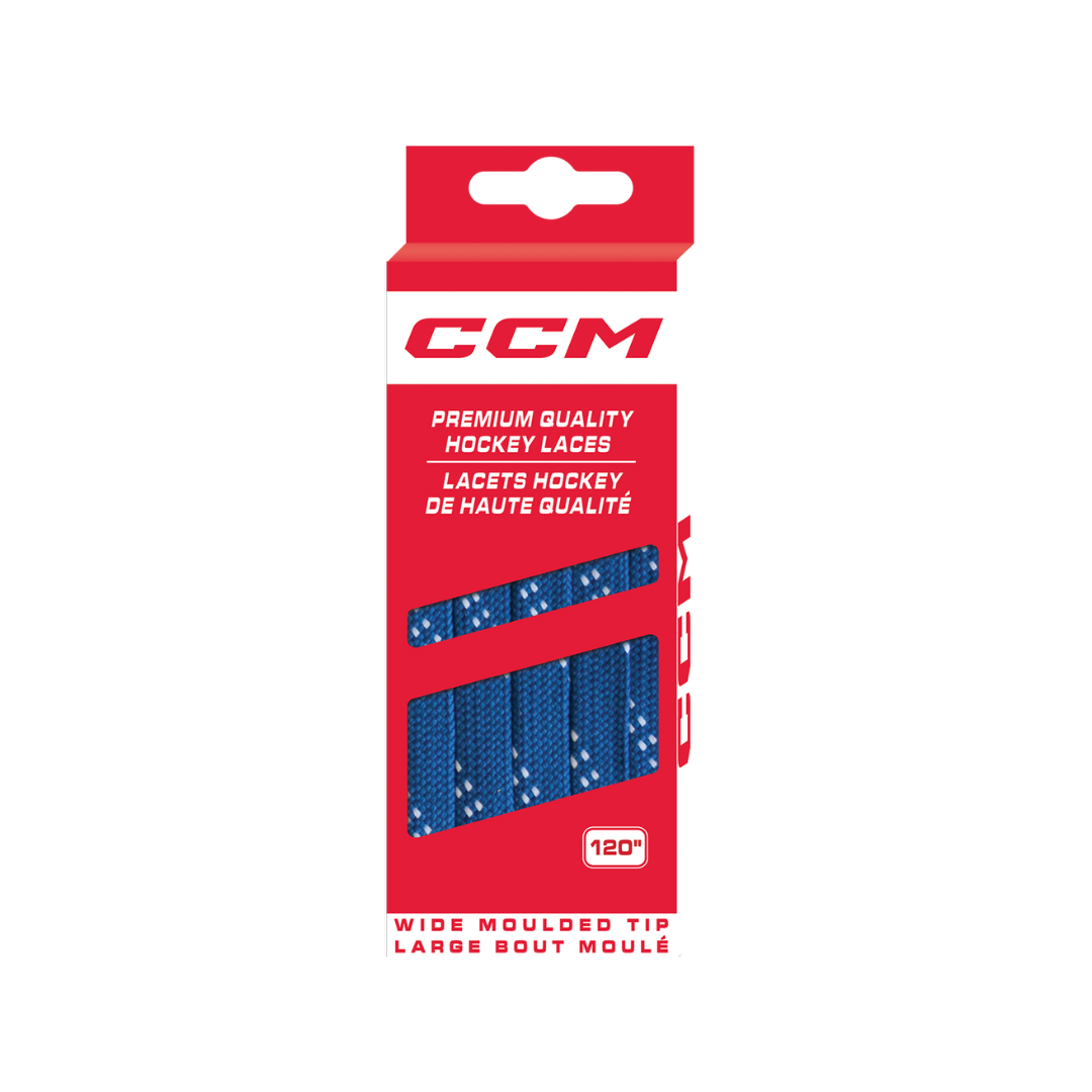 CCM Non Waxed Royal Blue Hockey Laces | Primo X Hockey