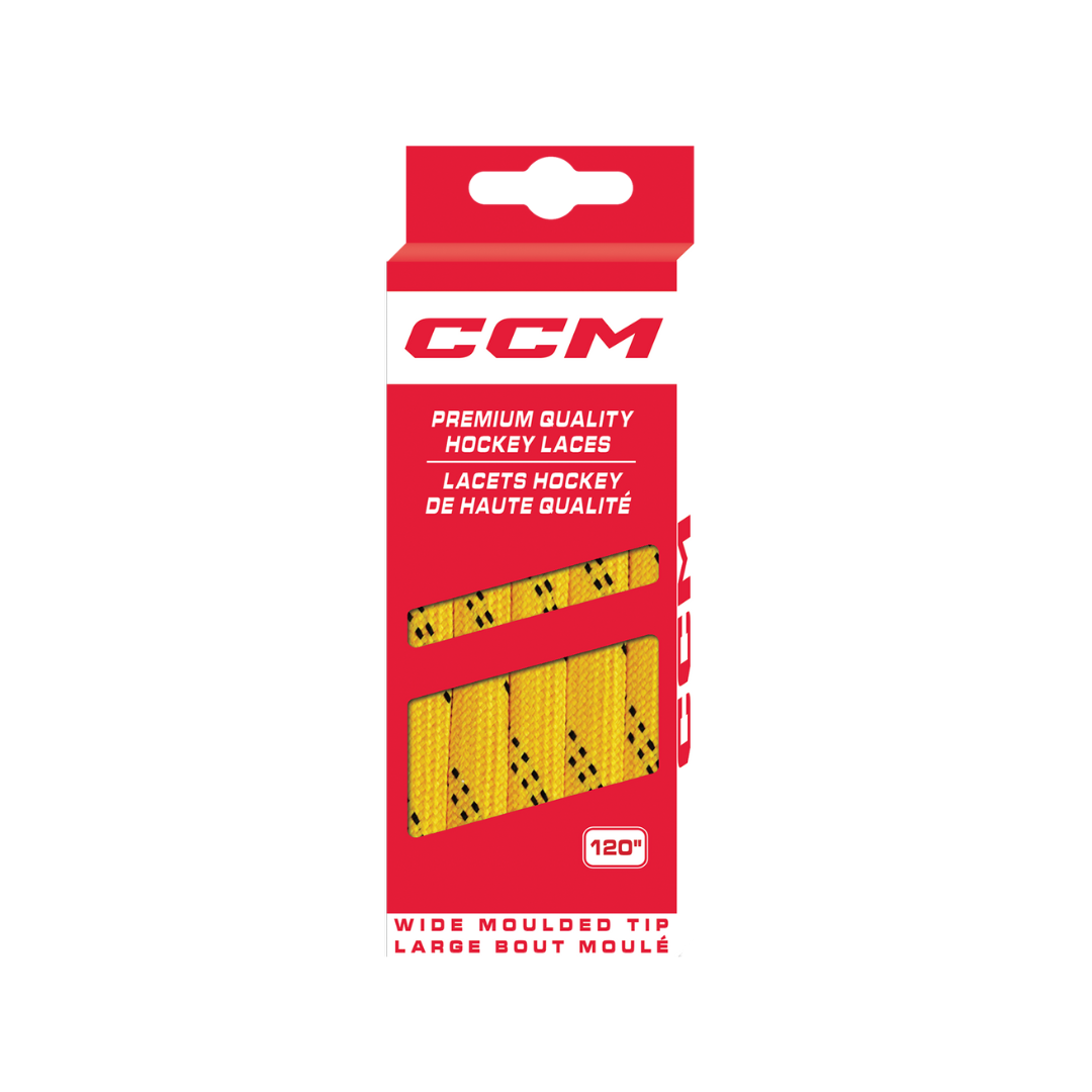 CCM Non Waxed Yellow Hockey Laces | Primo X Hockey