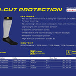 Notorious Pro-Cut Resistant Knee Sock, Level 5 with Dyneema - Primo Hockey 