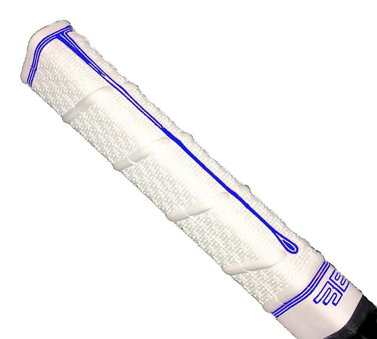 White and Blue Twirl 88 BUTTENDZ Hockey Grip